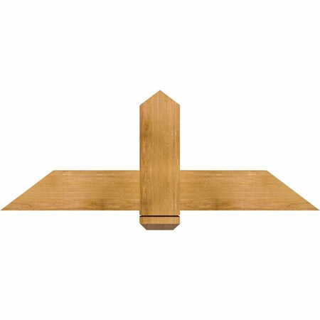 Ekena Millwork Eugene Rough Sawn Timber Gable Bracket, Western Red Cedar, 48"W x 18"H x 4"D x 6"F, 9/12 Pitch GBW048X18X0406EUG00RWR